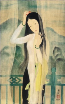 ル・リドー・モーヴ パープル カーテン アジアン Oil Paintings
